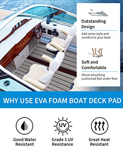 OCEANBROAD Boat Flooring 96''x16.8''/28.8''/36''/45.6''